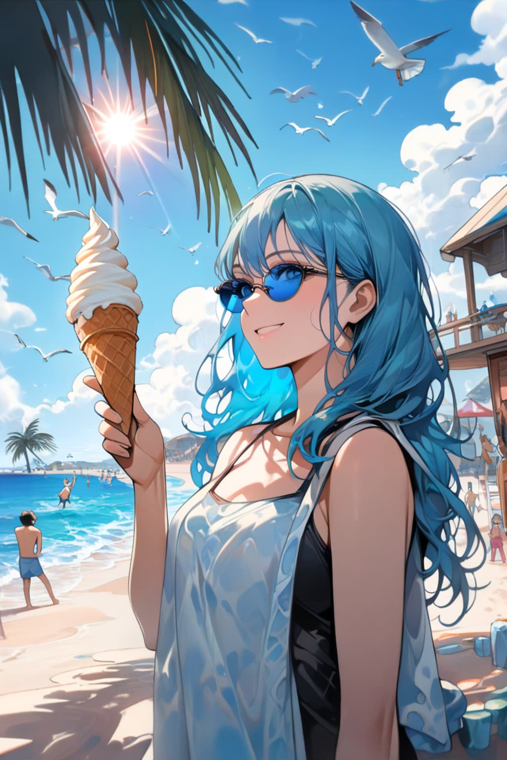 海風と甘いひととき