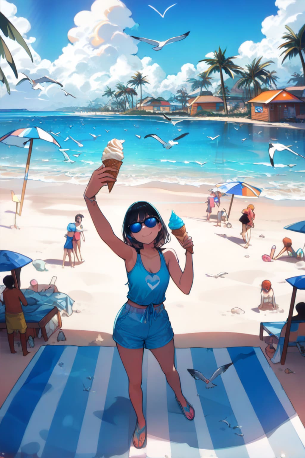 海風と甘いひととき