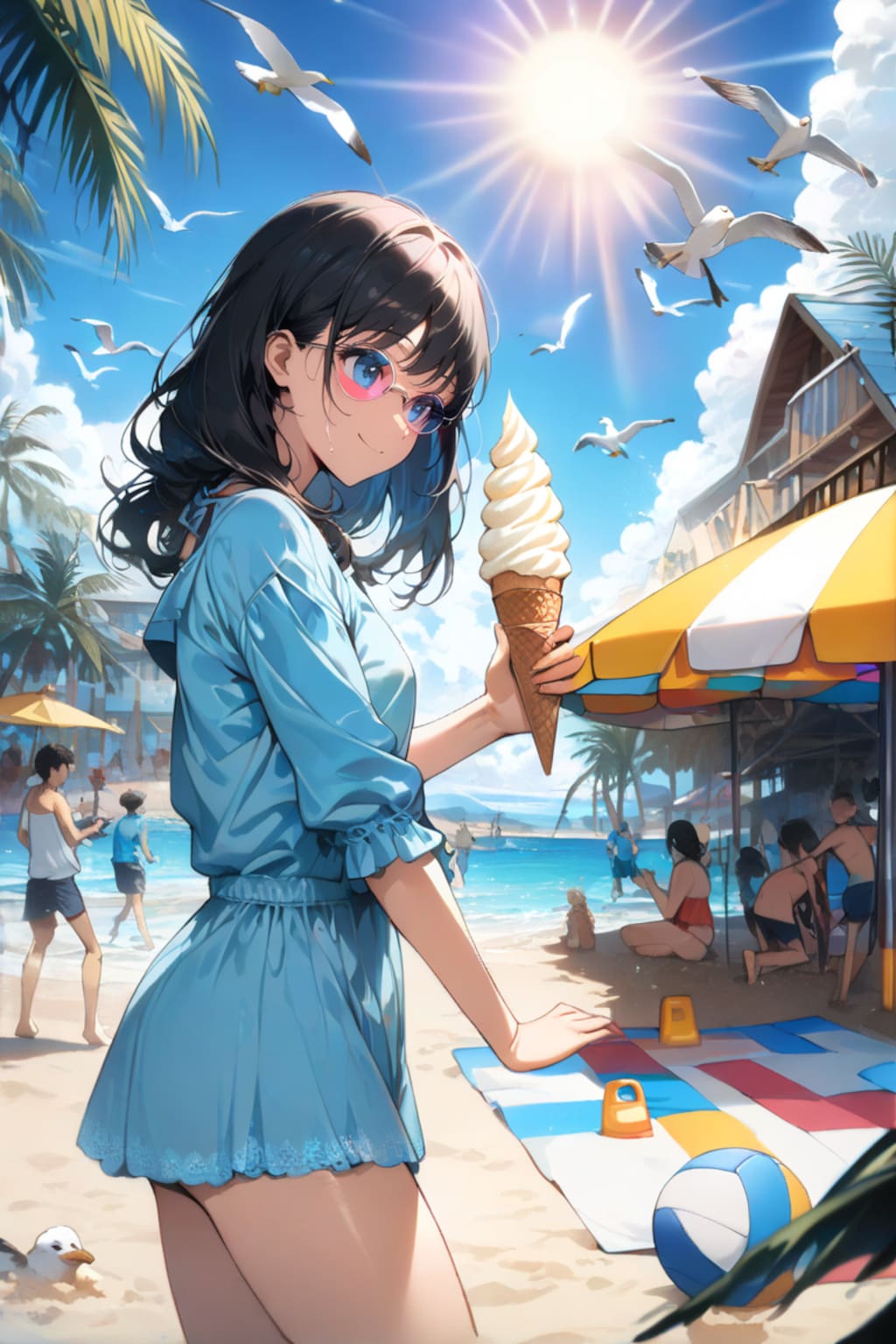 海風と甘いひととき