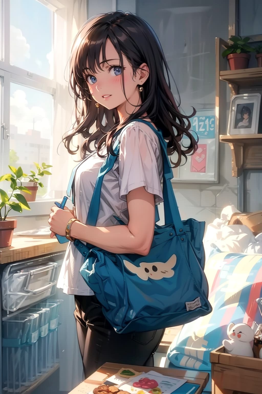 満員電車を避けて60分フレックス勤務 | の人気AIイラスト・グラビア