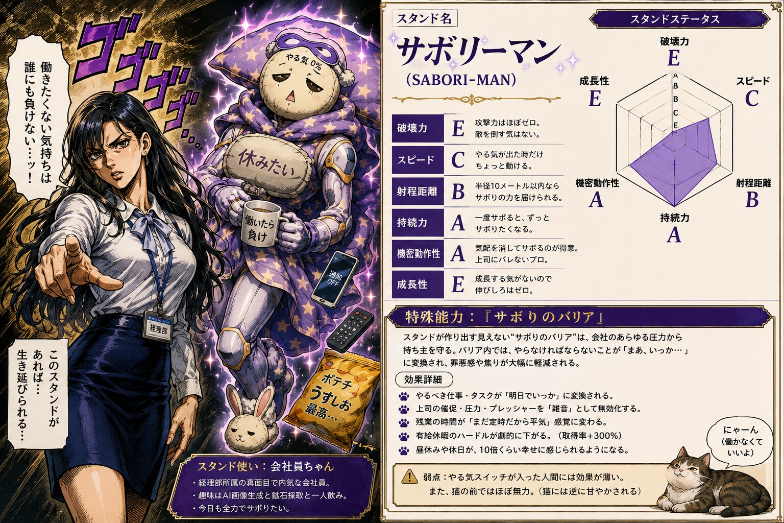 会社員ちゃんの幽波紋 | の人気AIイラスト・グラビア
