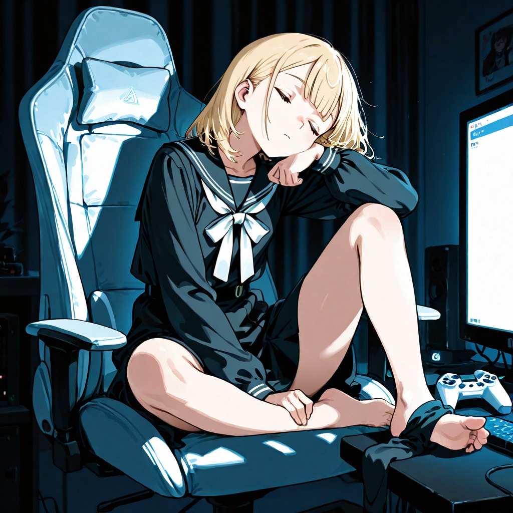 寝てない（寝てる）