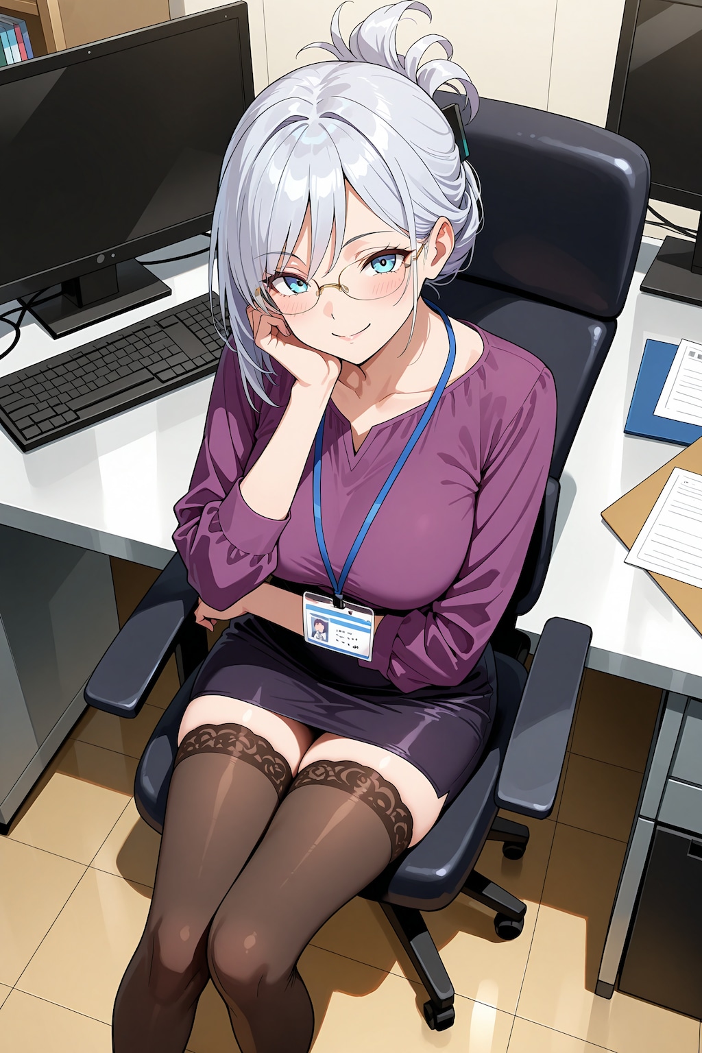 紫ブラウスの露峰さん