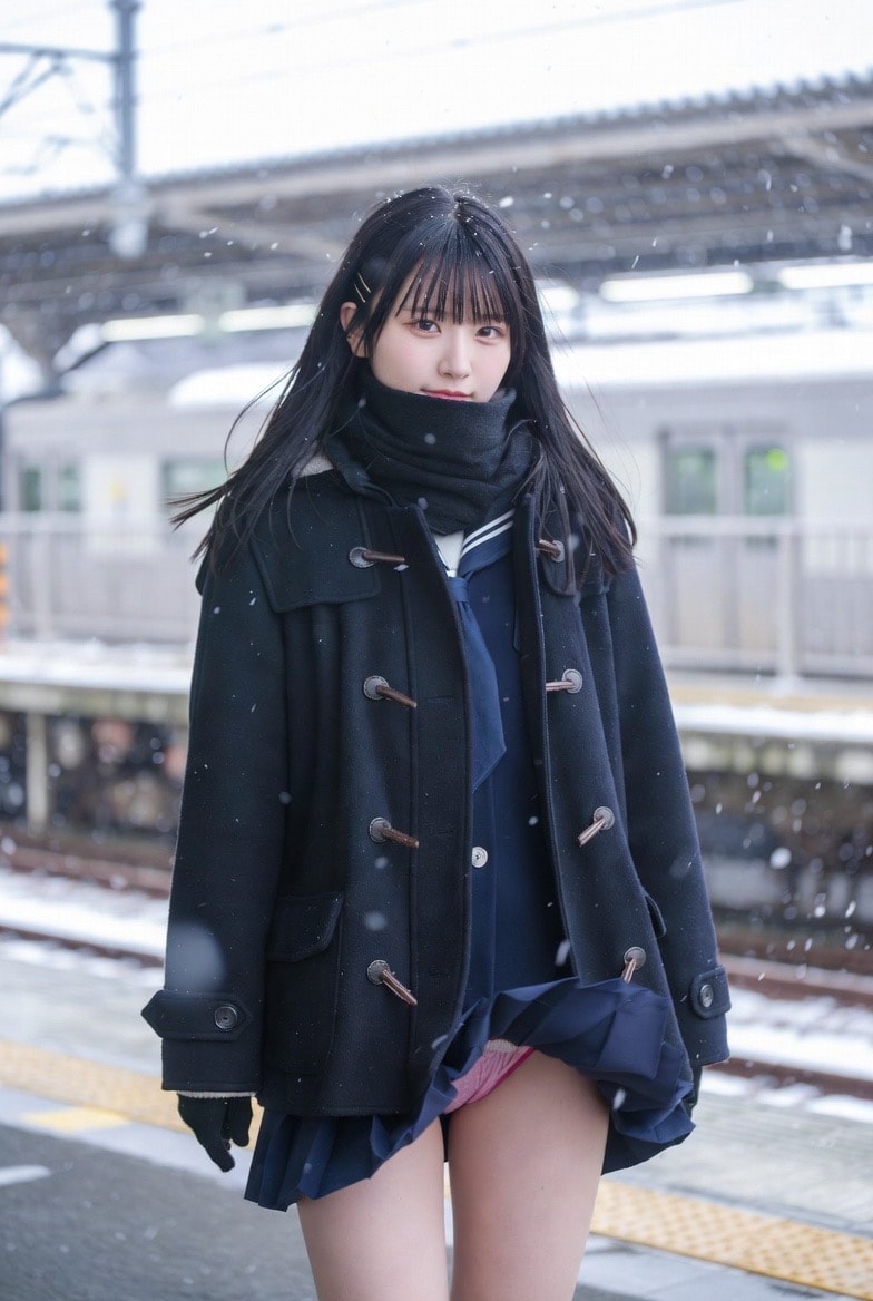 冬の女子高生