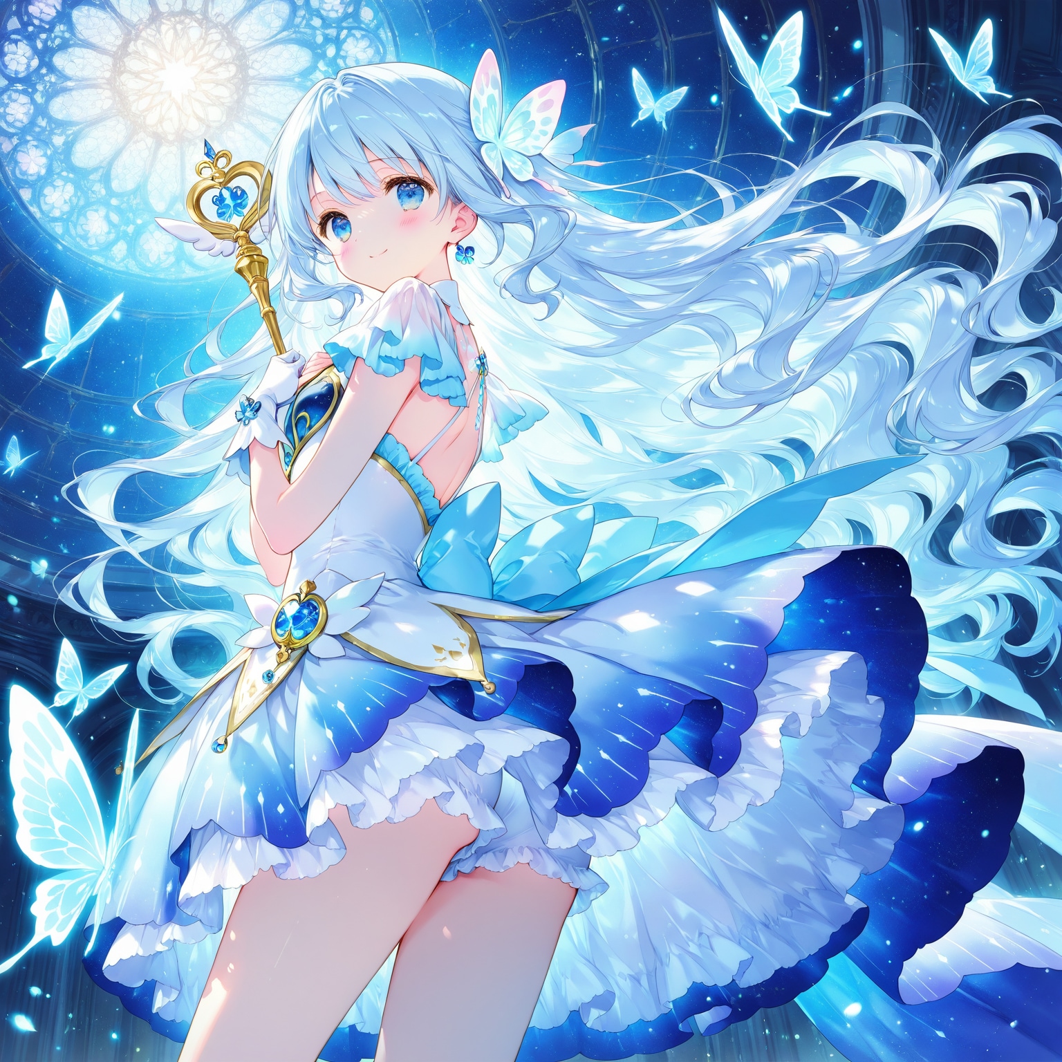 魔法少女（青） | の人気AIイラスト・グラビア