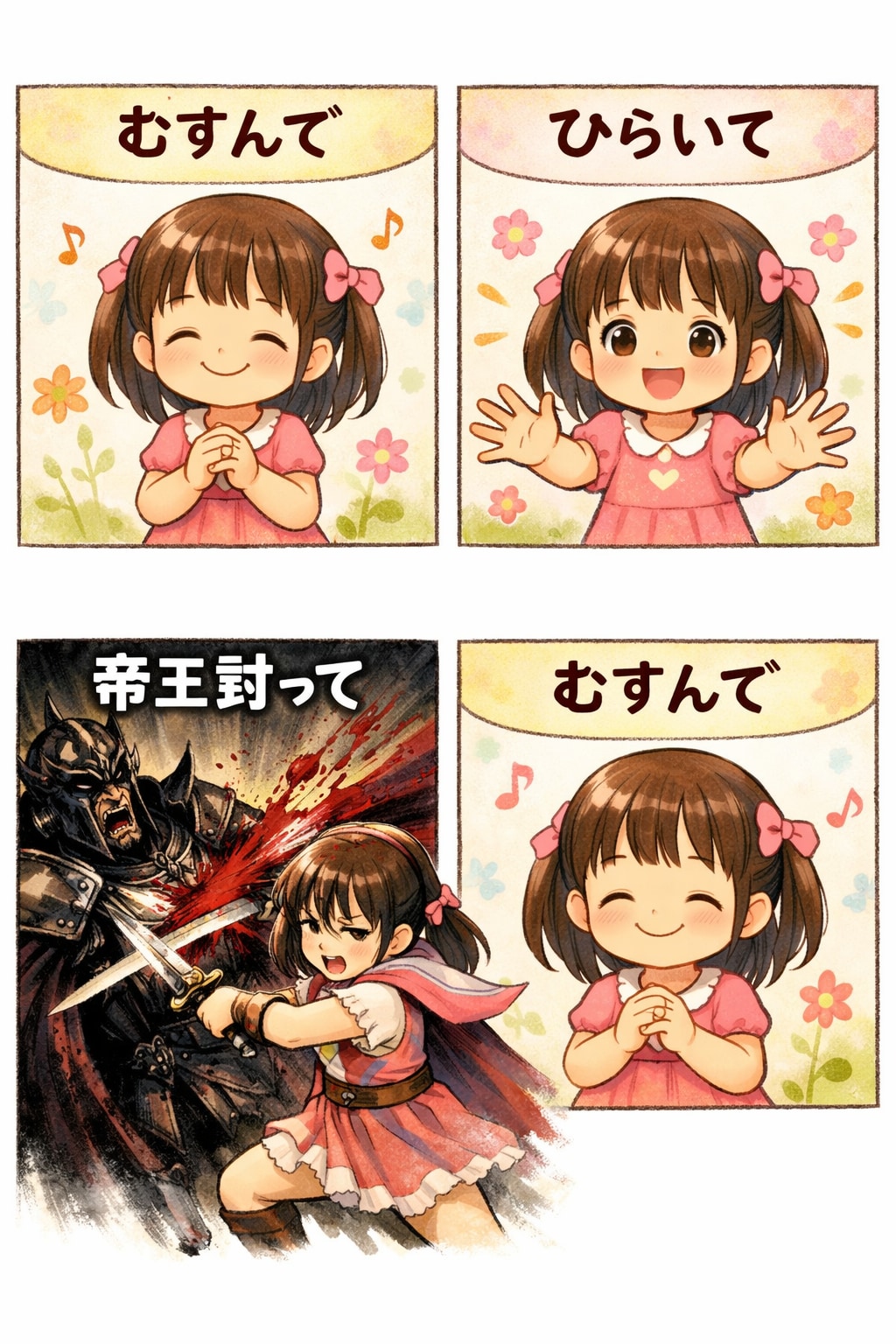 むすんでひらいて帝王討ってむすんで