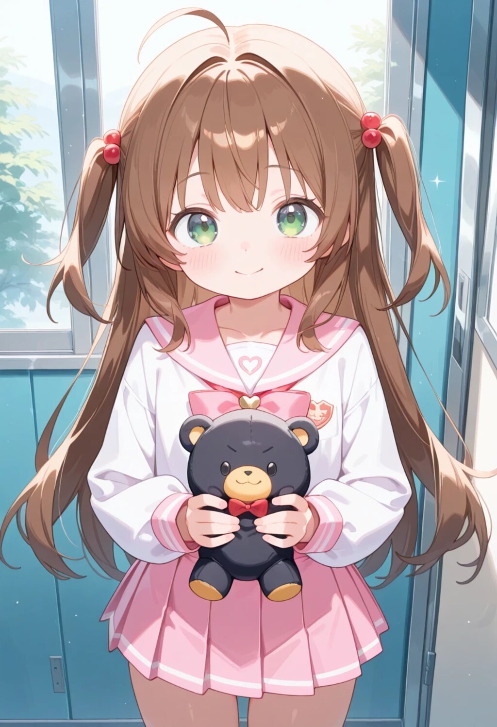 テディベアを抱く少女☆