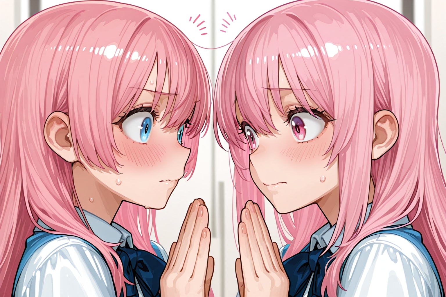 鏡の中の世界の私 | の人気AIイラスト・グラビア