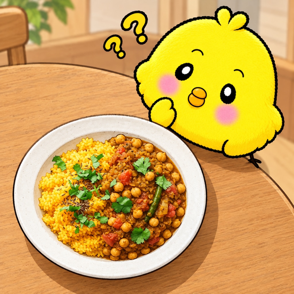 ひよこ豆のクミン入りカレー（たれぴよ）