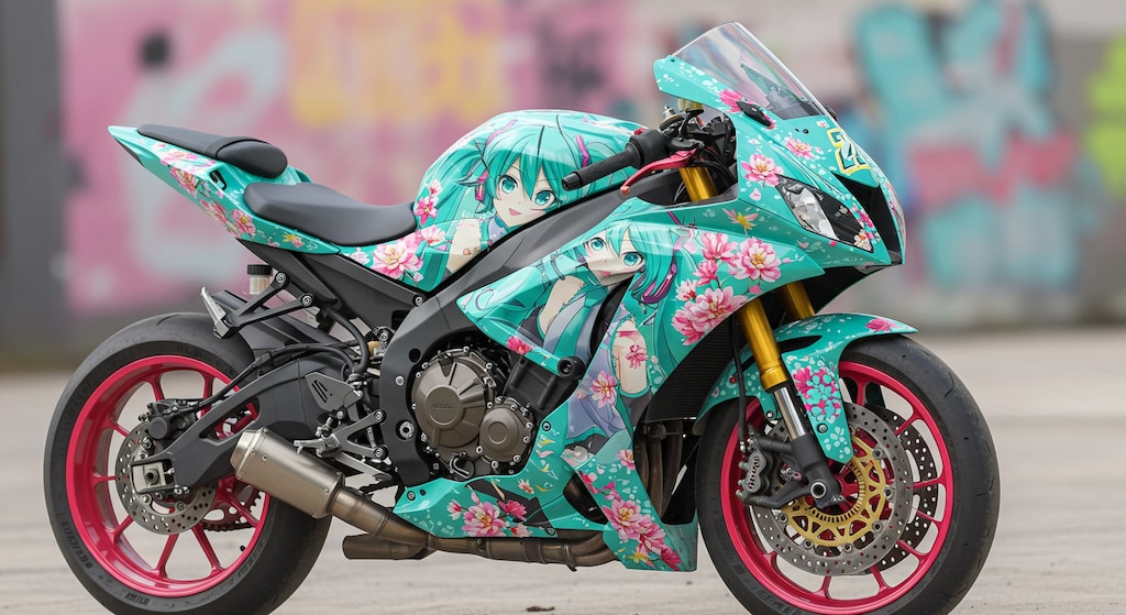 初音ミク柄スズキ隼
