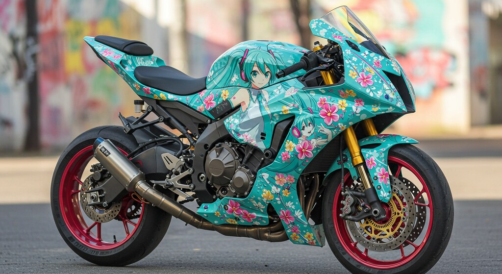 初音ミク柄スズキ隼