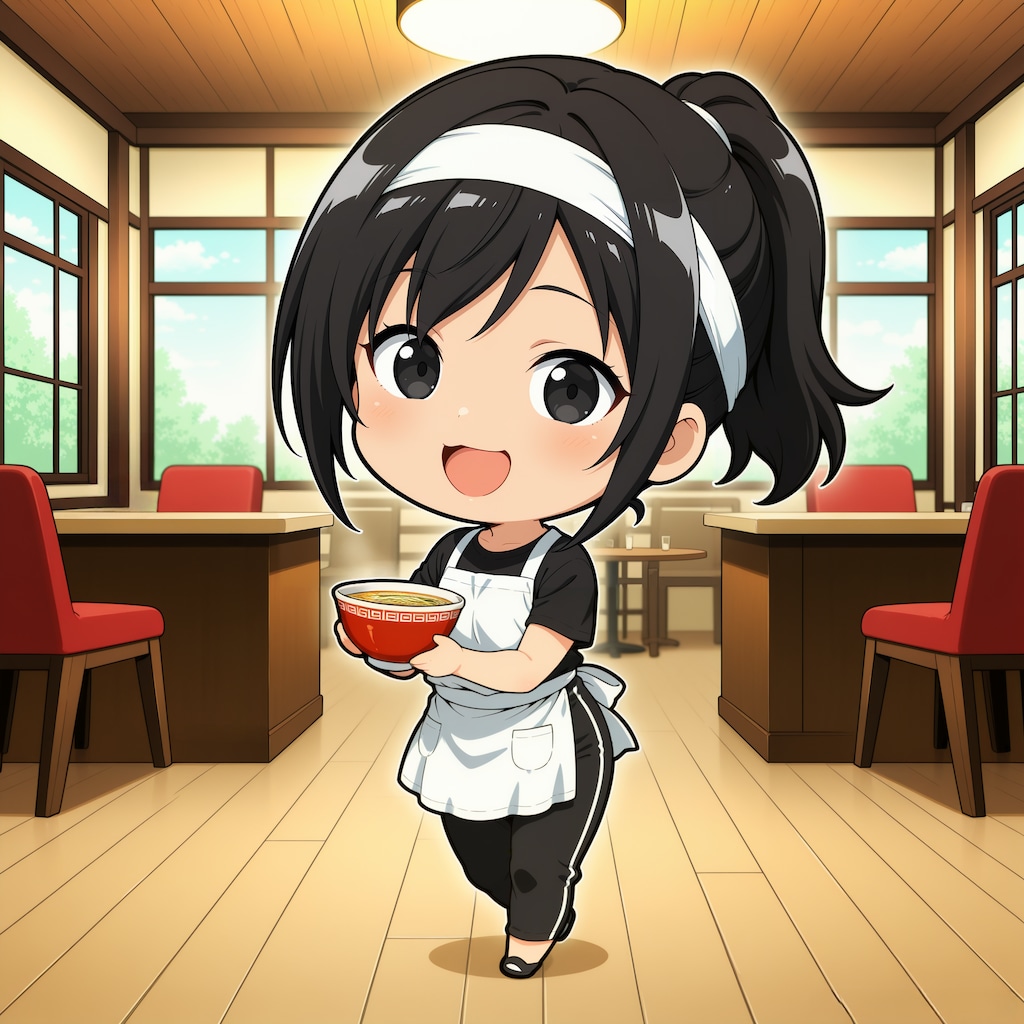 ラーメン屋でバイト中