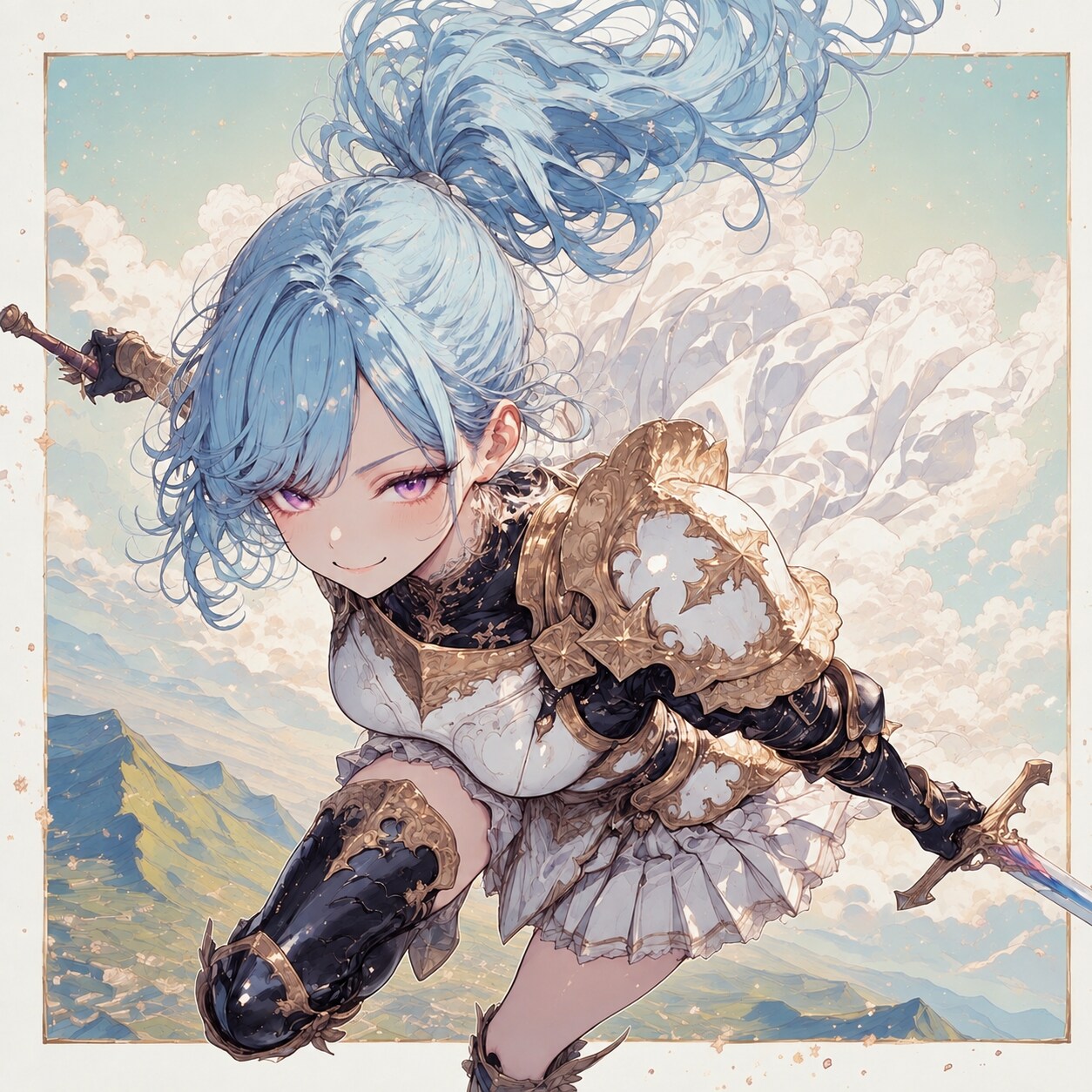 空を舞う騎士