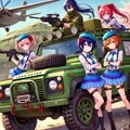 ラブライブキャラとランドローバーディフェンダー軍用車 3枚目