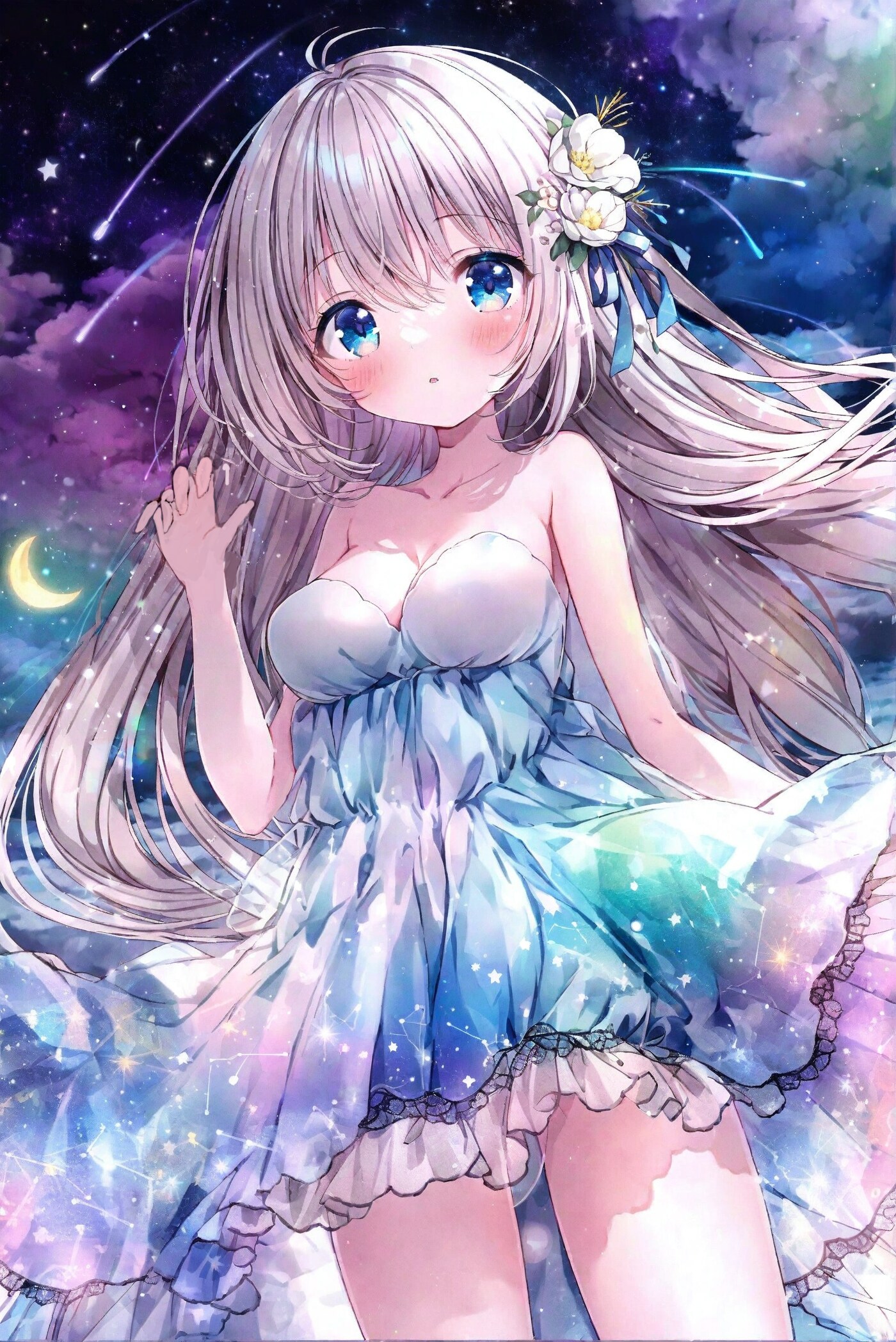 星空のライトドレス | の人気AIイラスト・グラビア