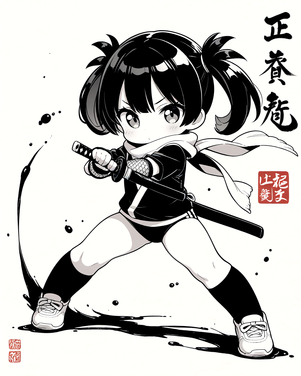 忍ルマ水墨画