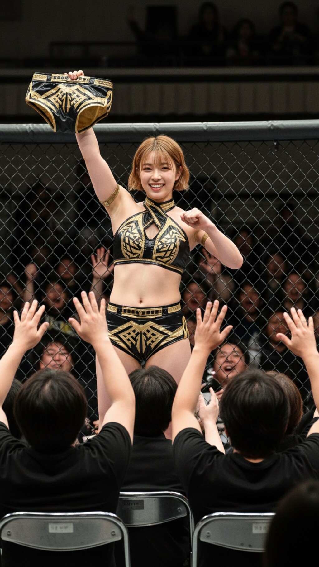NAOKOの試合前のファンサービス