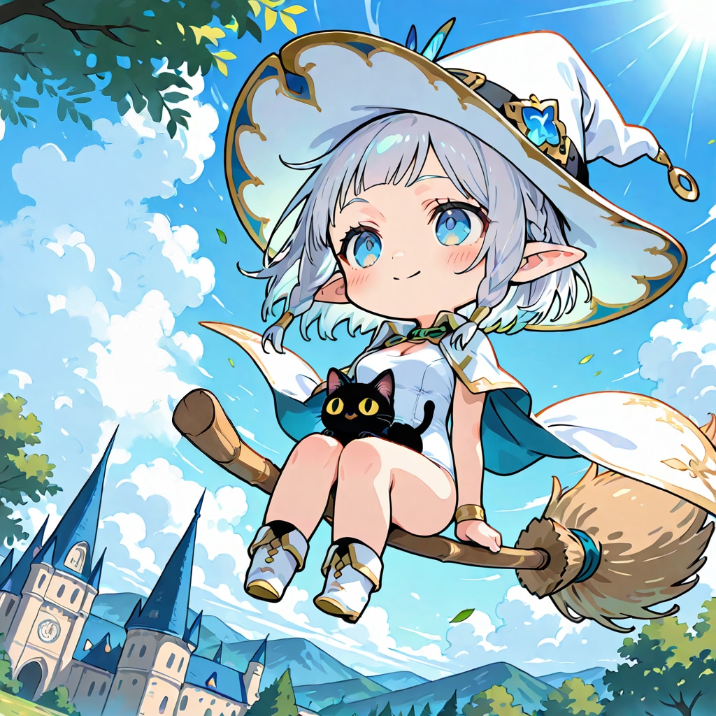 クロネさんと空の散歩 | の人気AIイラスト・グラビア