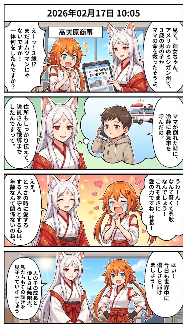 ママの命を救った3歳の男の子　毎日漫画10時 | の人気AIイラスト・グラビア