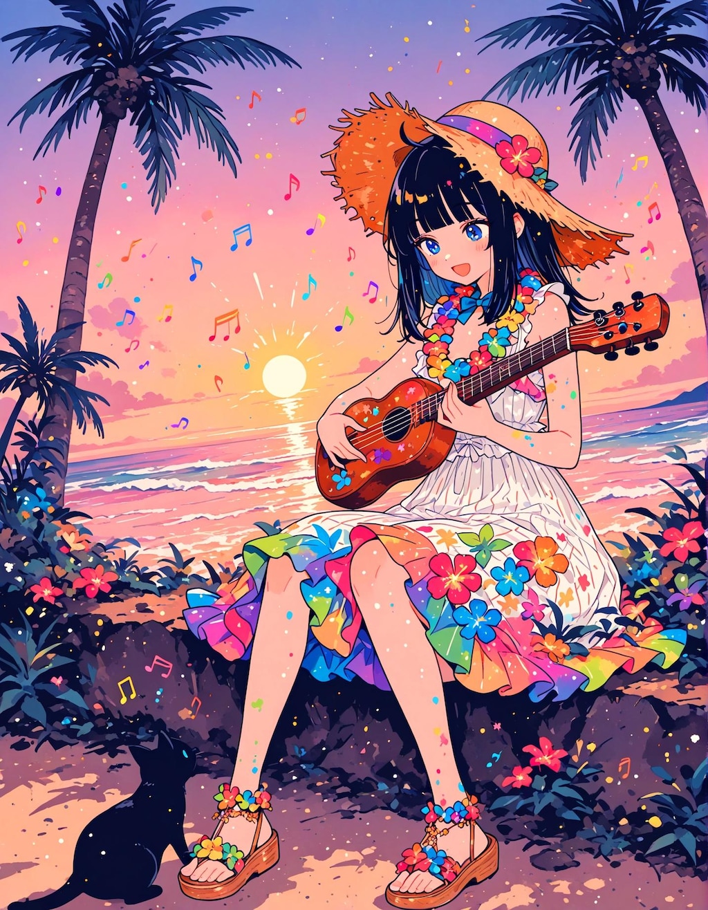 ハワイアンな少女