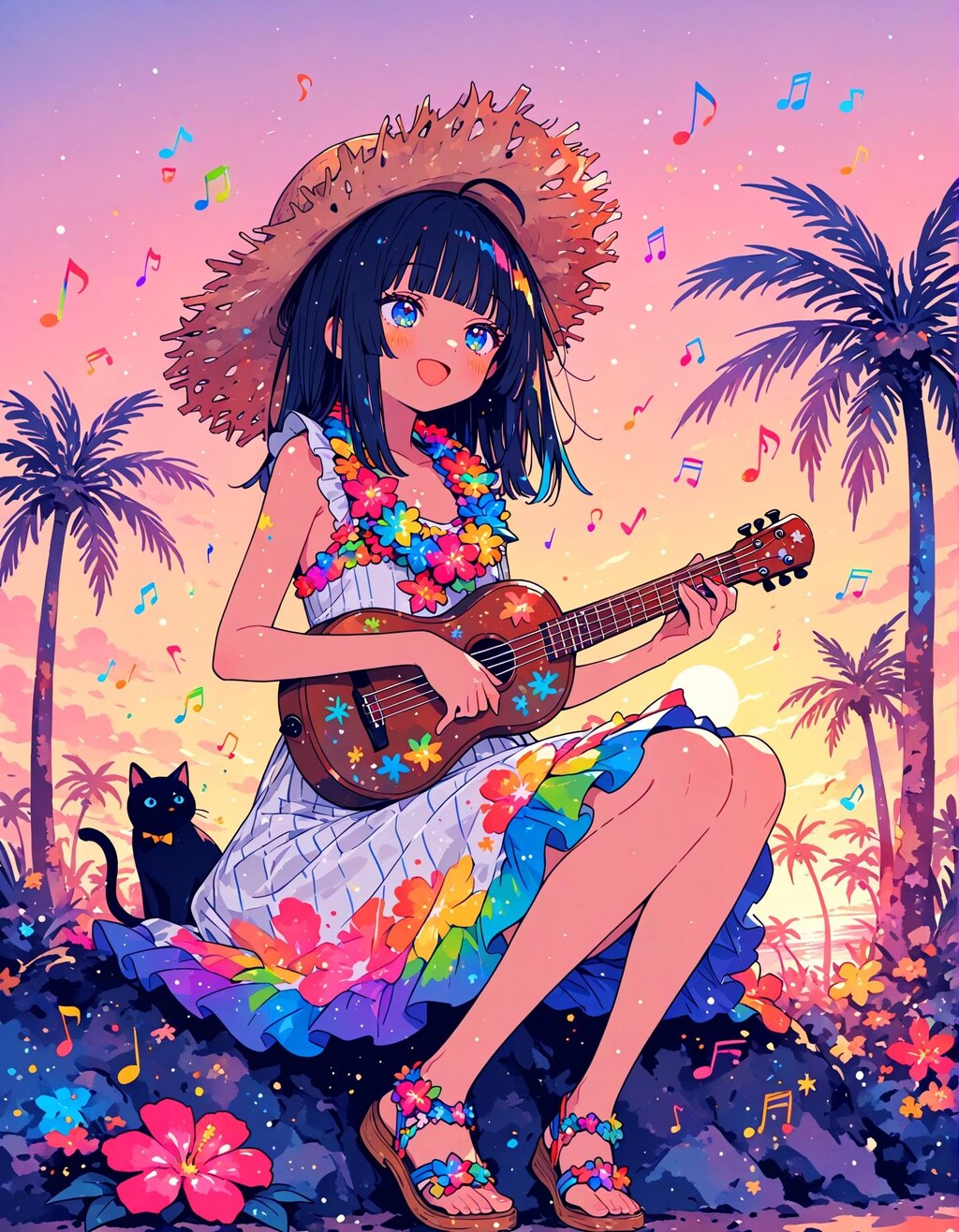 ハワイアンな少女