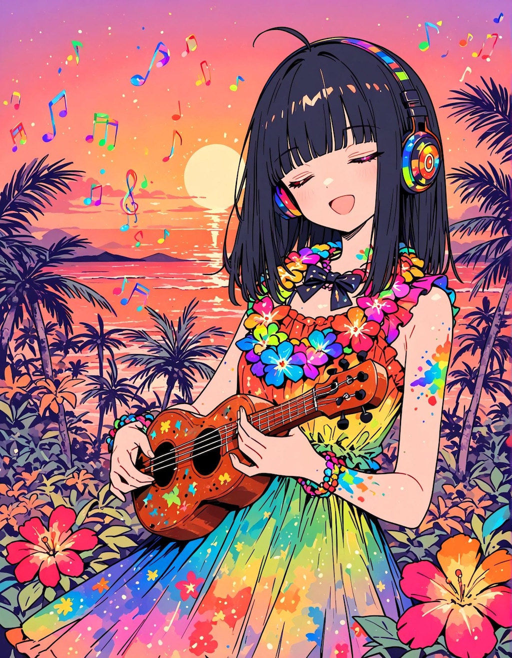 ハワイアンな少女