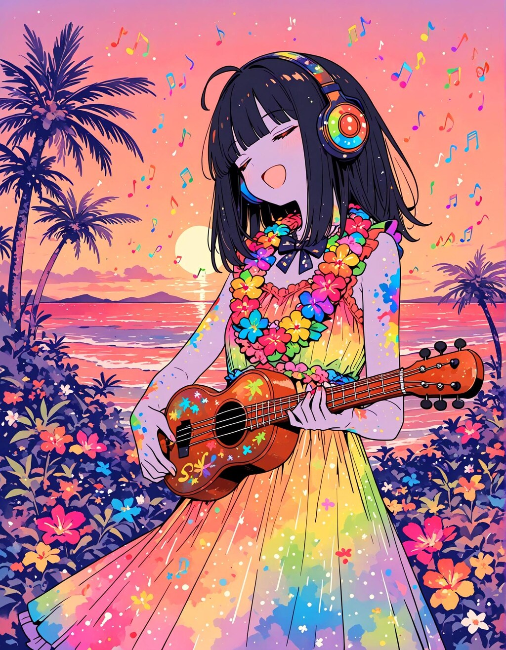 ハワイアンな少女