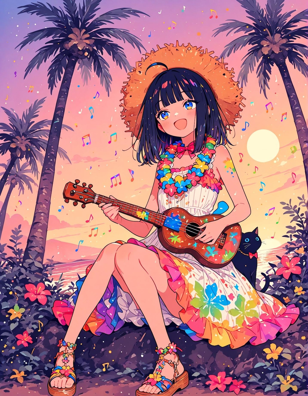 ハワイアンな少女