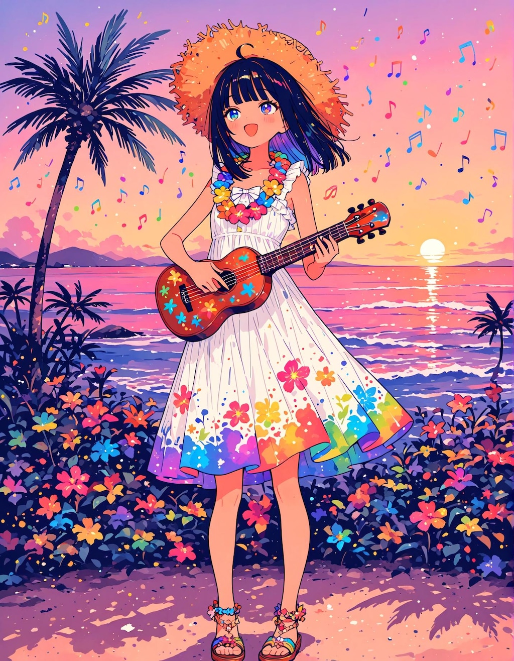 ハワイアンな少女