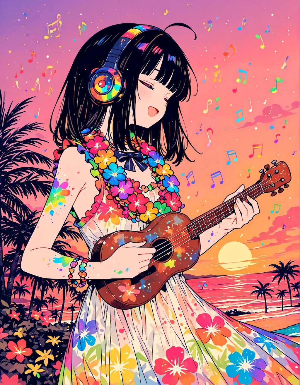 ハワイアンな少女