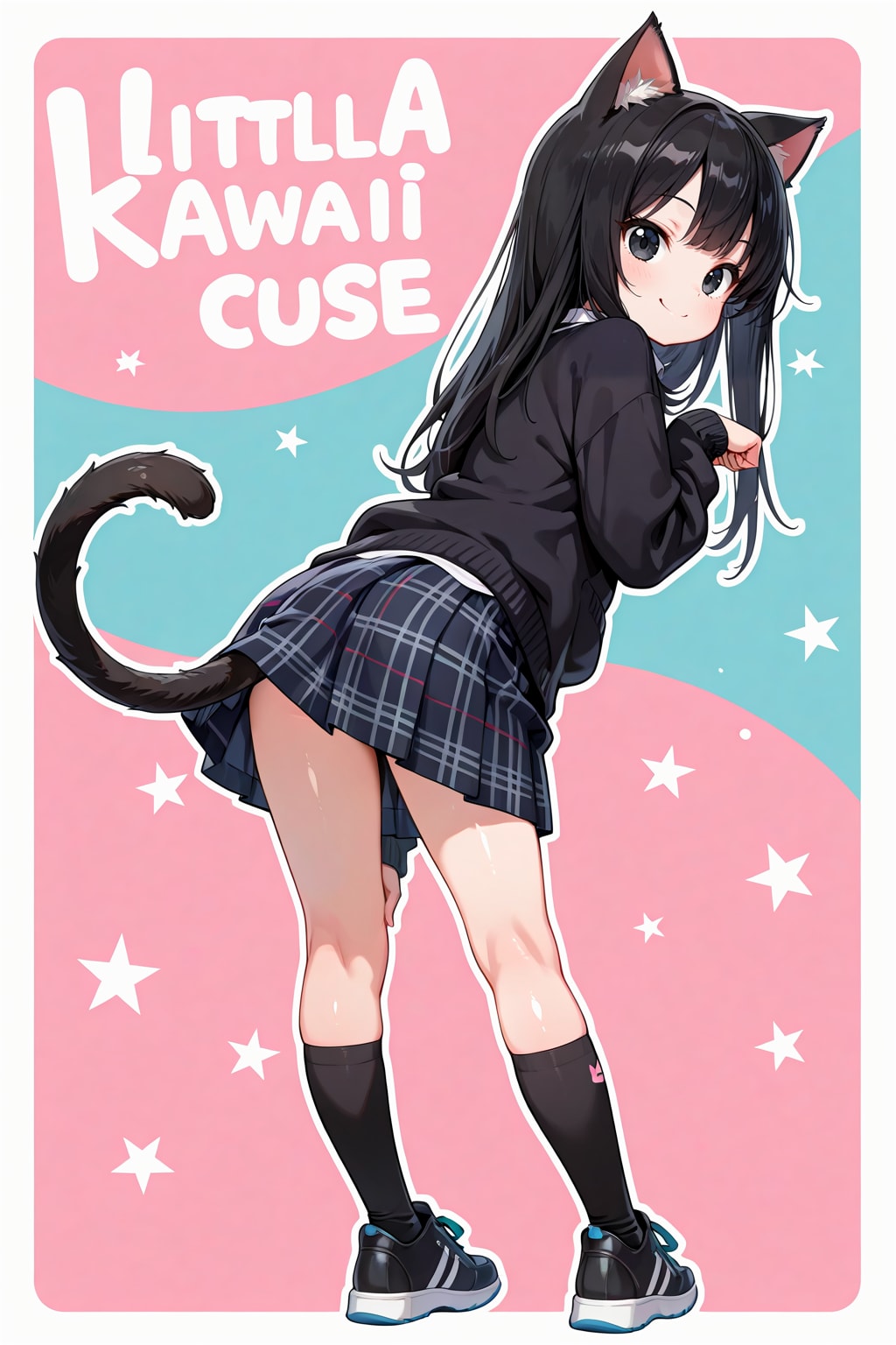 見返りにゃんこ
