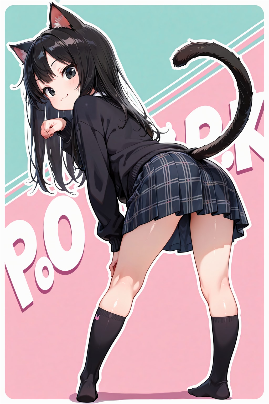 見返りにゃんこ