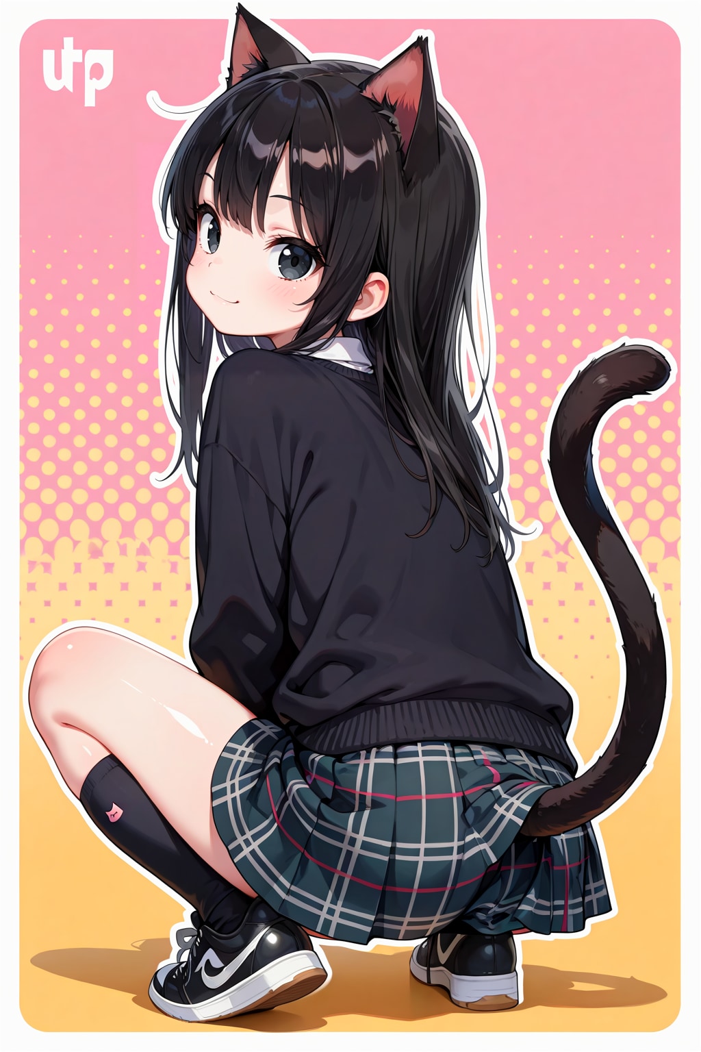見返りにゃんこ