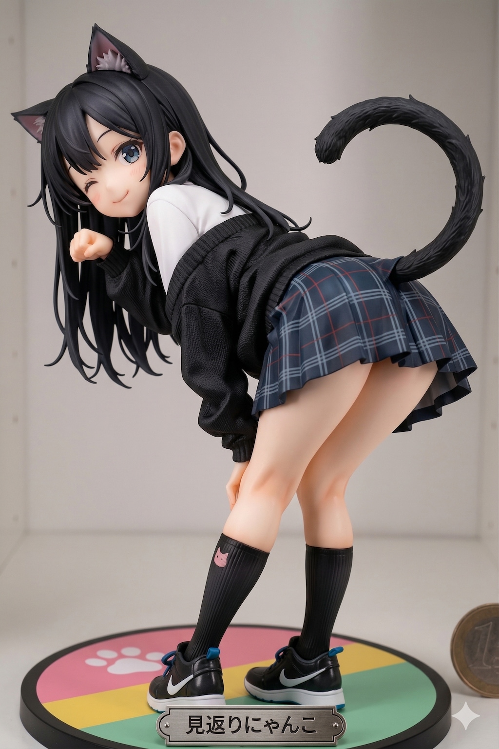 見返りにゃんこ
