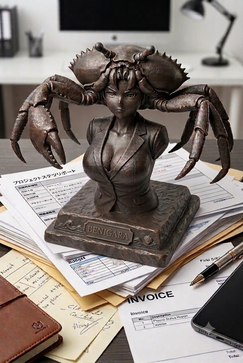 🦀は紅殻ペーパーウェイト