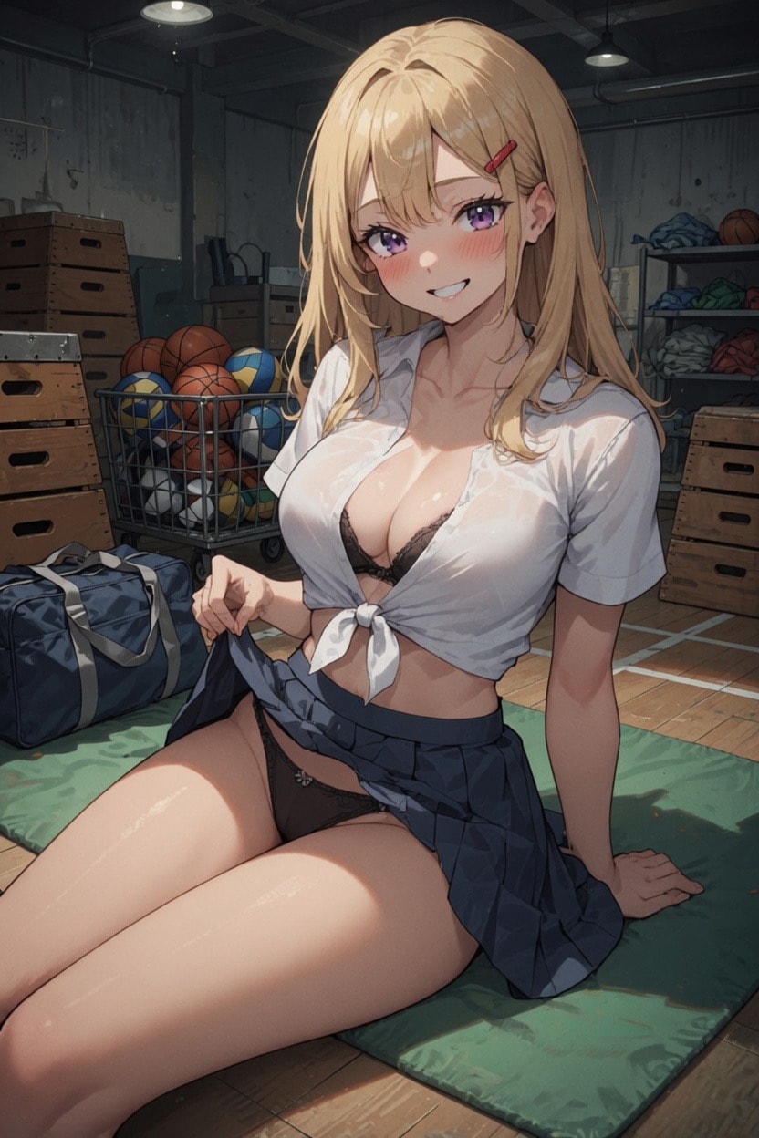 ギャルと体育倉庫で