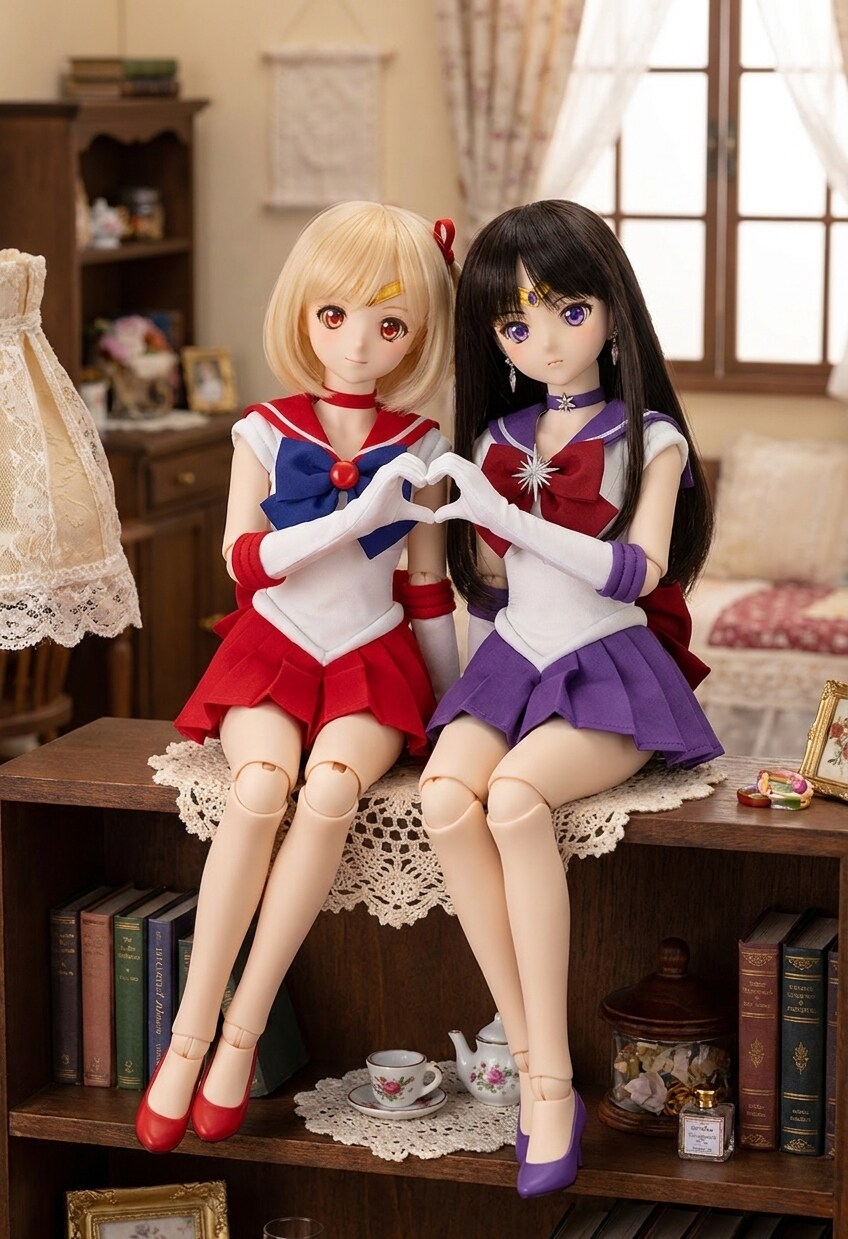 人形セーラー千束とセーラーたきな
