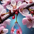 sakura(水滴に映り込む桜) 3枚目