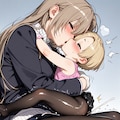 寒いので温め合うイラストなど 9枚目