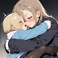 寒いので温め合うイラストなど 2枚目