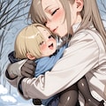 寒いので温め合うイラストなど 10枚目