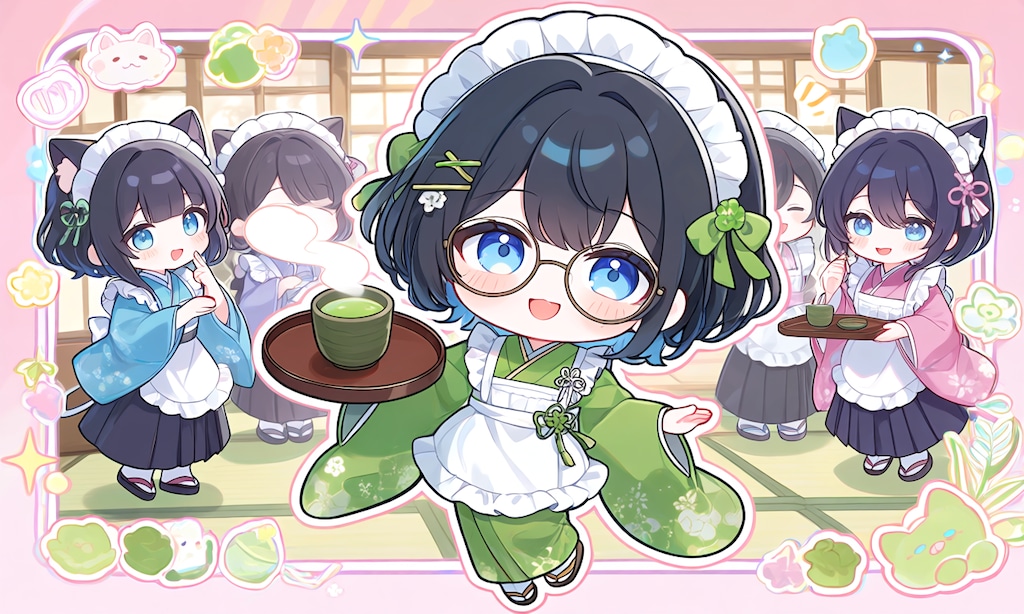 ちびキャラ和風喫茶