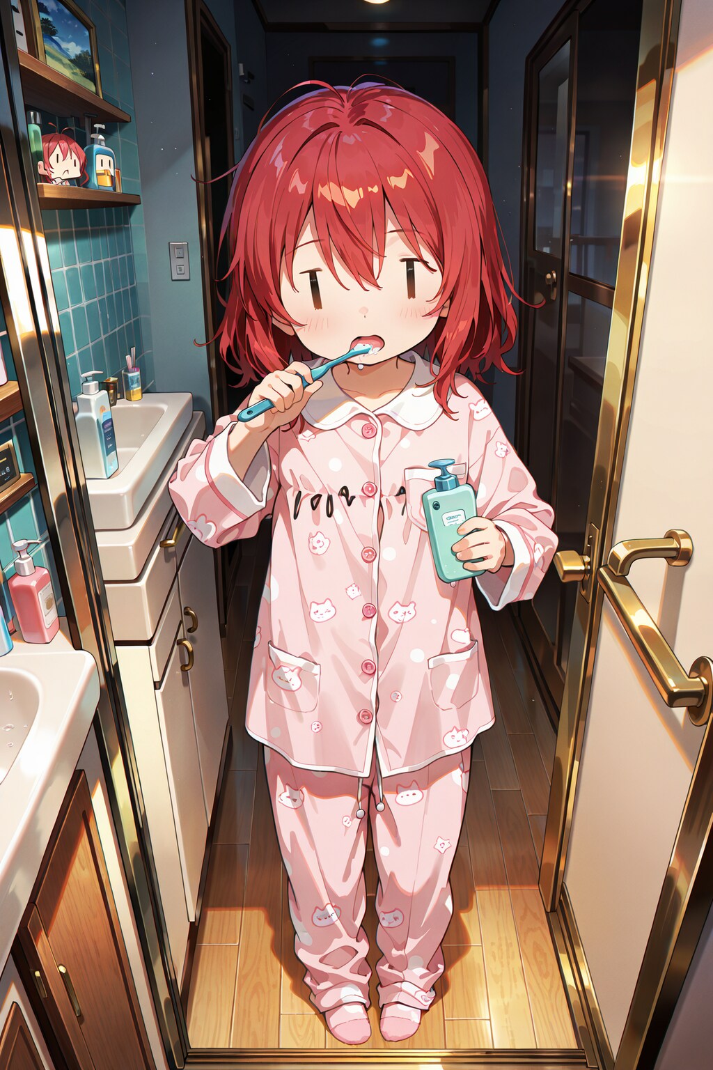 起き抜けのジト目先生 Y630