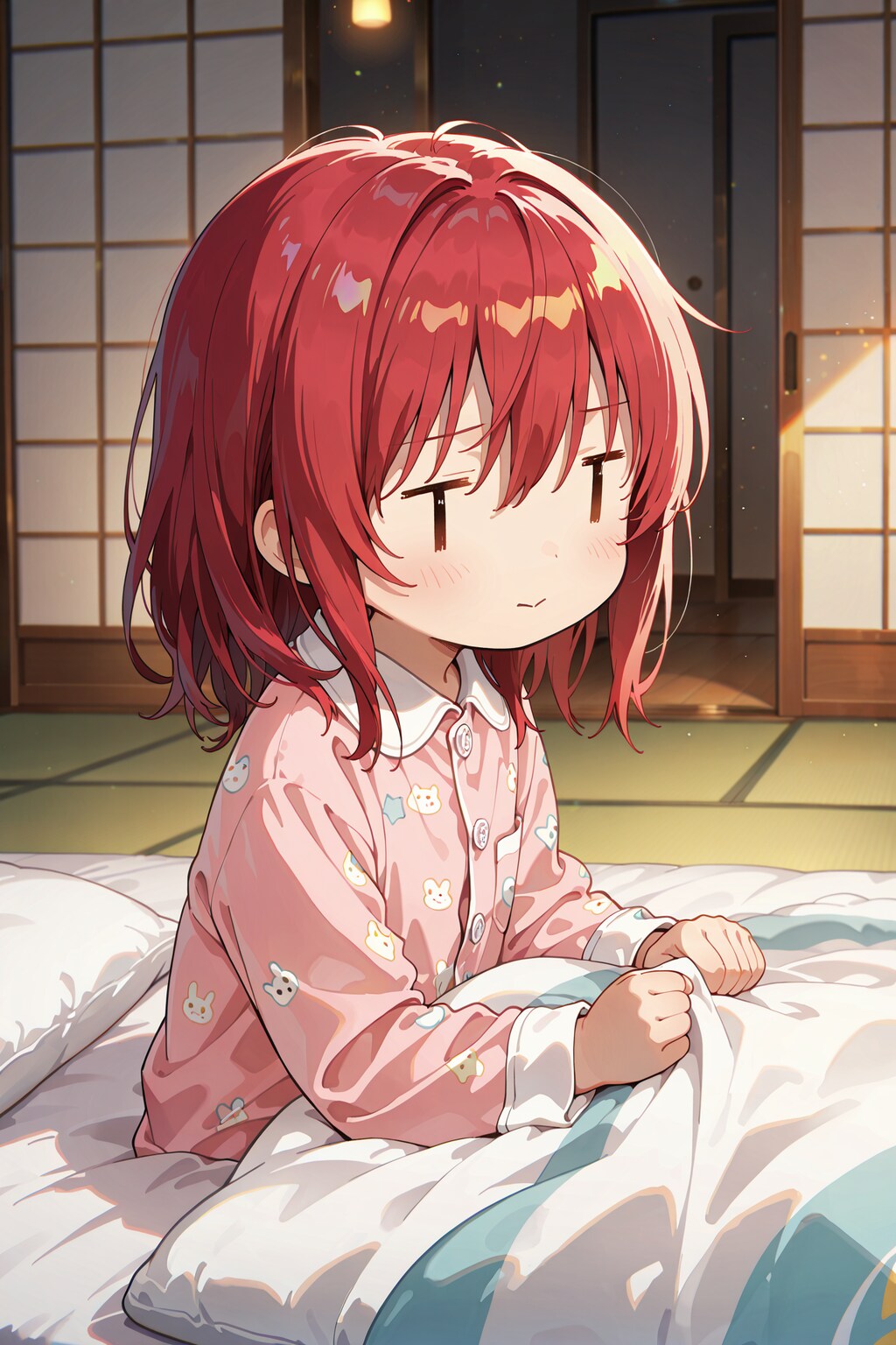 起き抜けのジト目先生 Y630