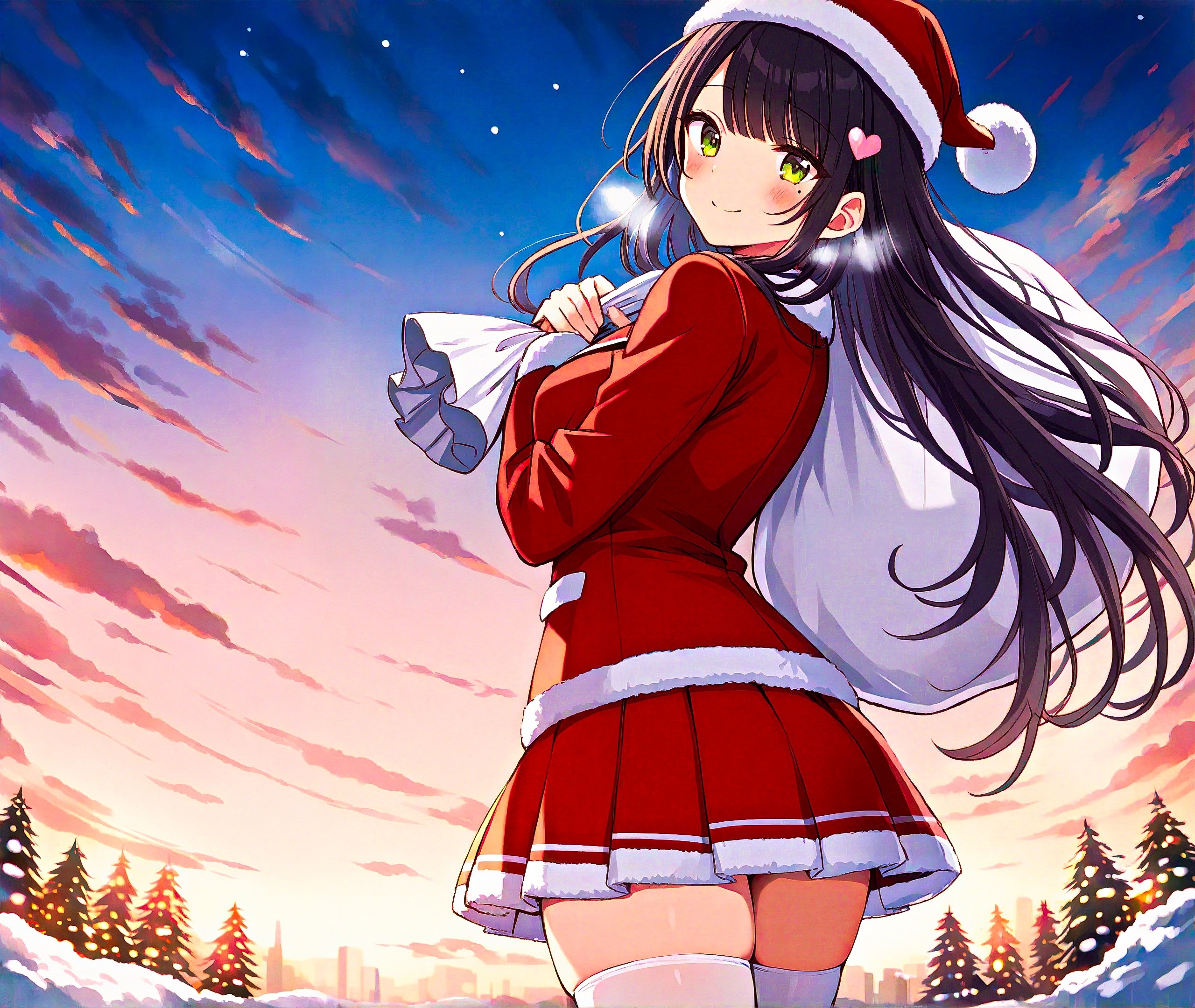 夕暮れのサンタ | の人気AIイラスト・グラビア