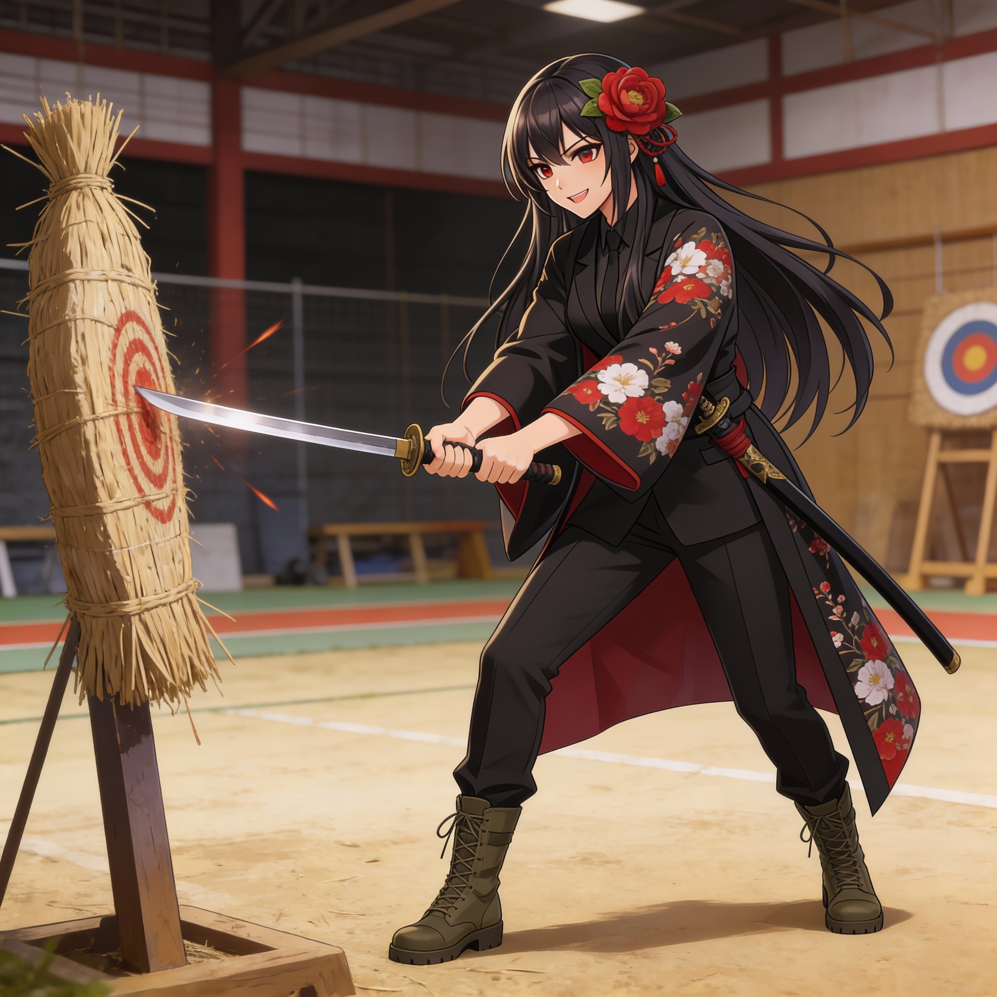 訓練場とツバキ | の人気AIイラスト・グラビア