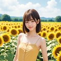 ひまわり畑（１人） No.1 4枚目