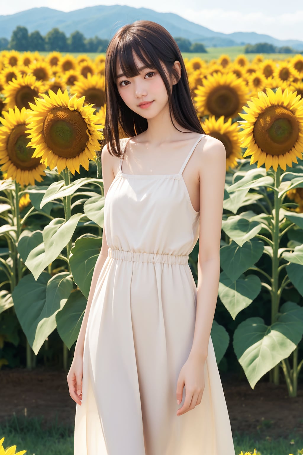 ひまわり畑（１人） No.1