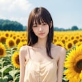 ひまわり畑（１人） No.1 8枚目