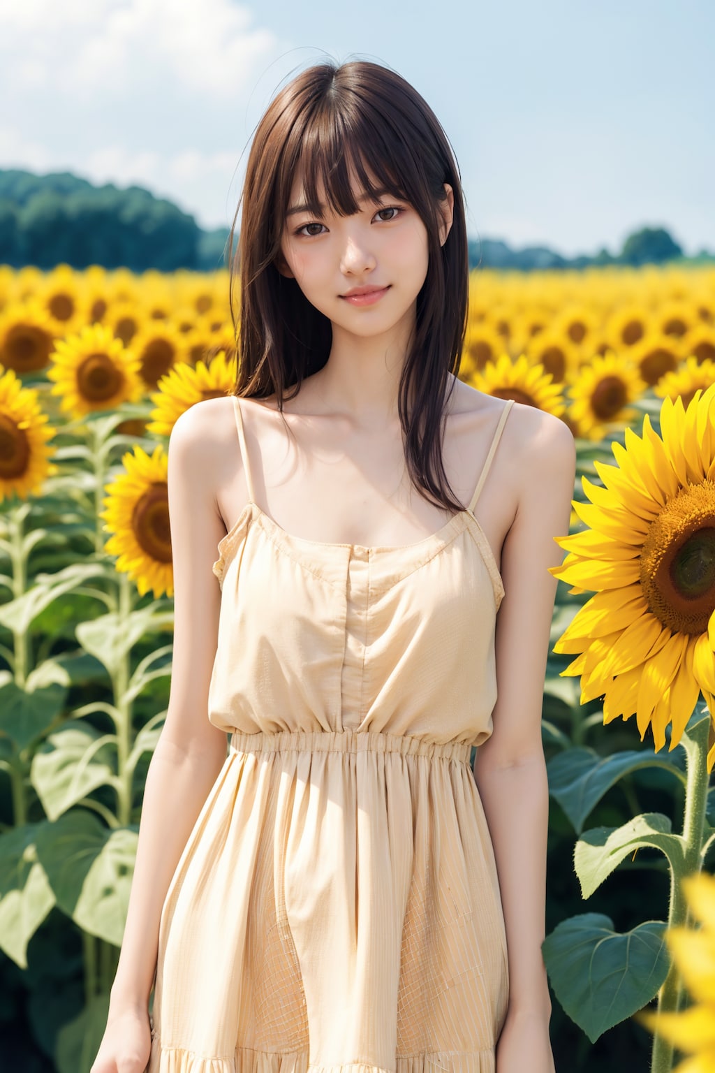 ひまわり畑（１人） No.1